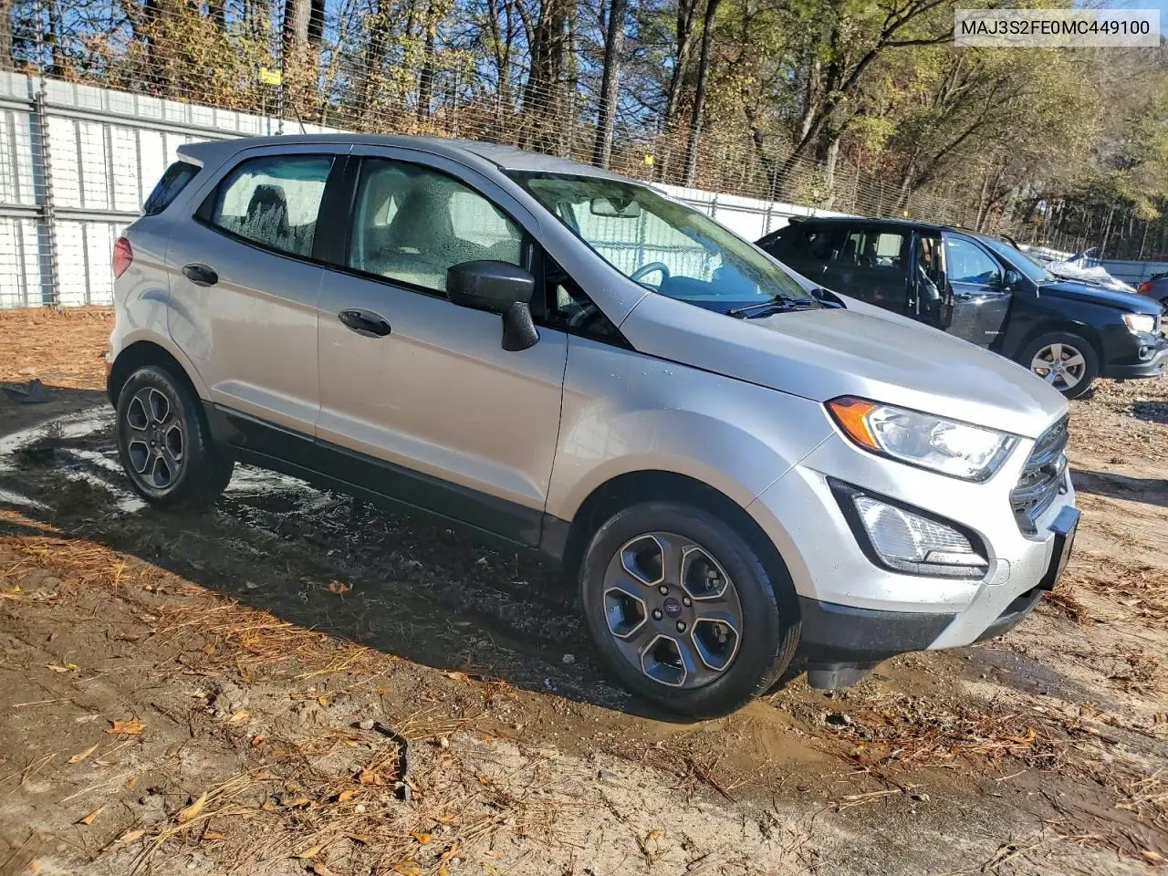 MAJ3S2FE0MC449100 2021 Ford Ecosport S