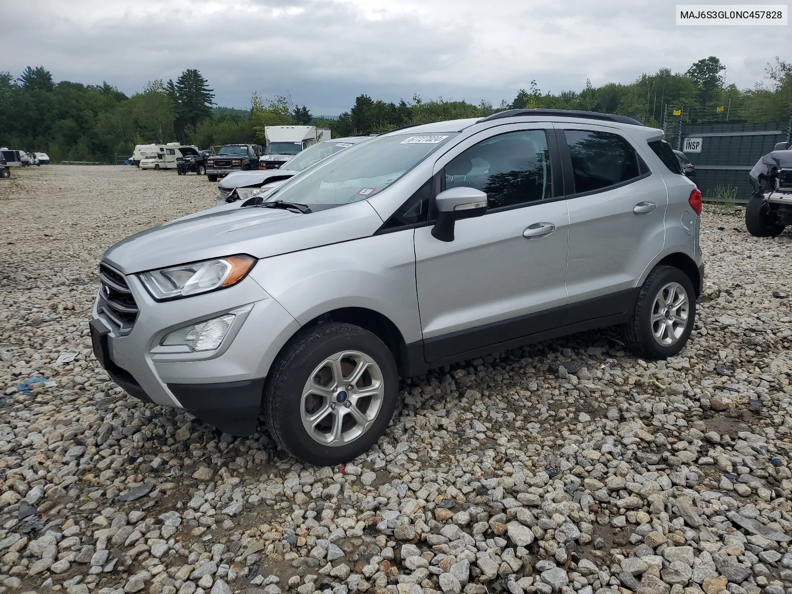 2022 Ford Ecosport Se VIN: MAJ6S3GL0NC457828 Lot: 67727024