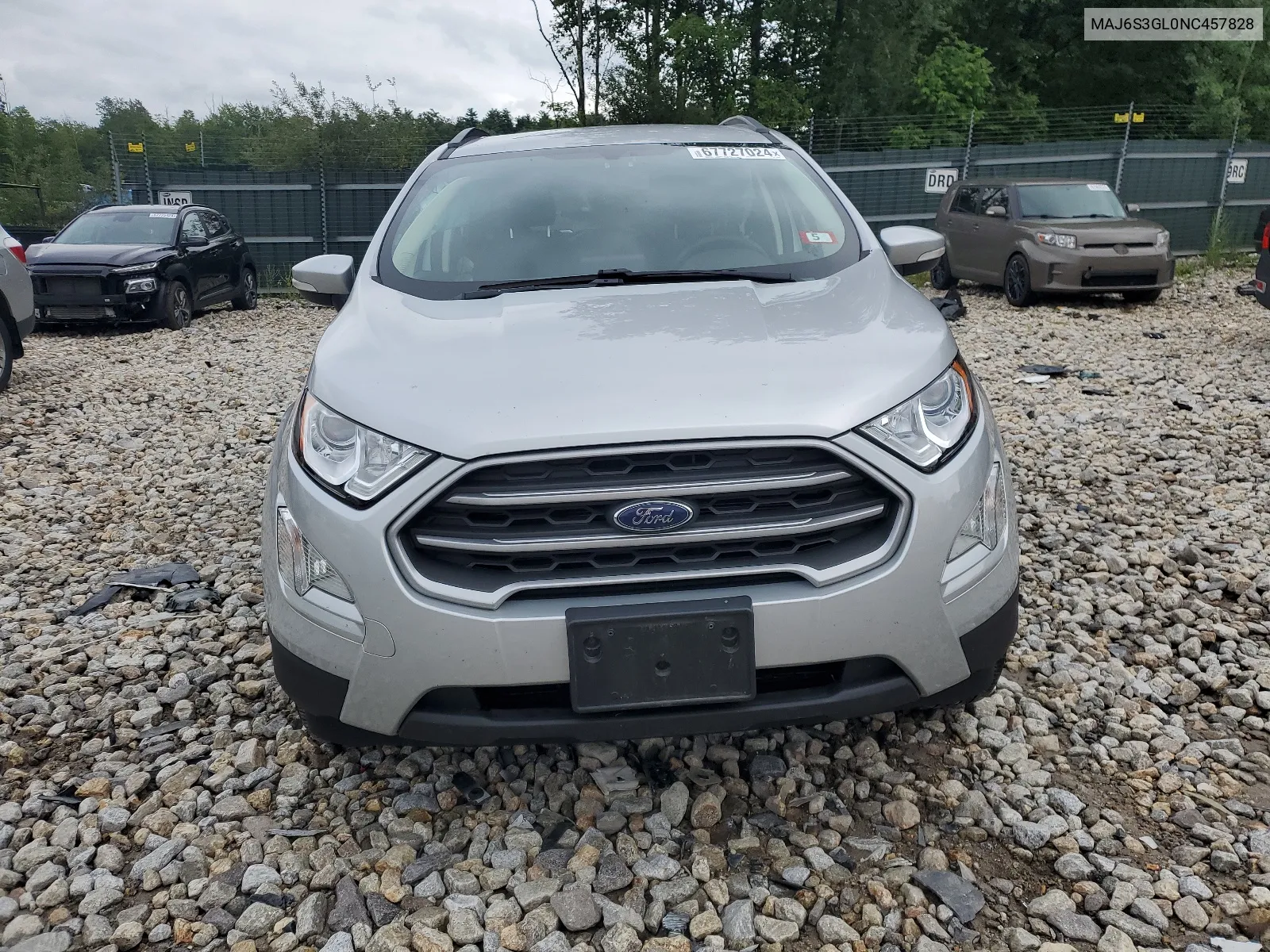 2022 Ford Ecosport Se VIN: MAJ6S3GL0NC457828 Lot: 67727024