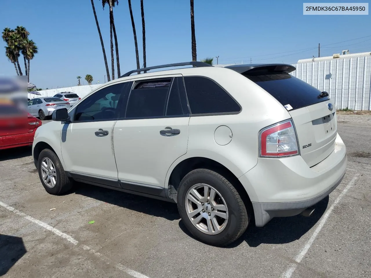 2007 Ford Edge Se VIN: 2FMDK36C67BA45950 Lot: 66201373