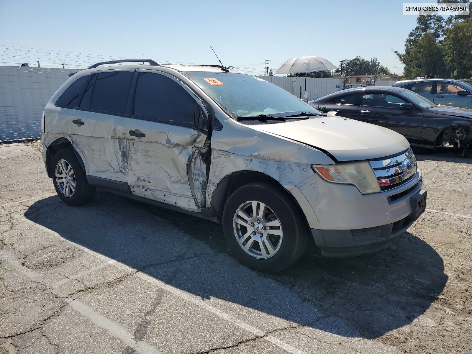 2FMDK36C67BA45950 2007 Ford Edge Se