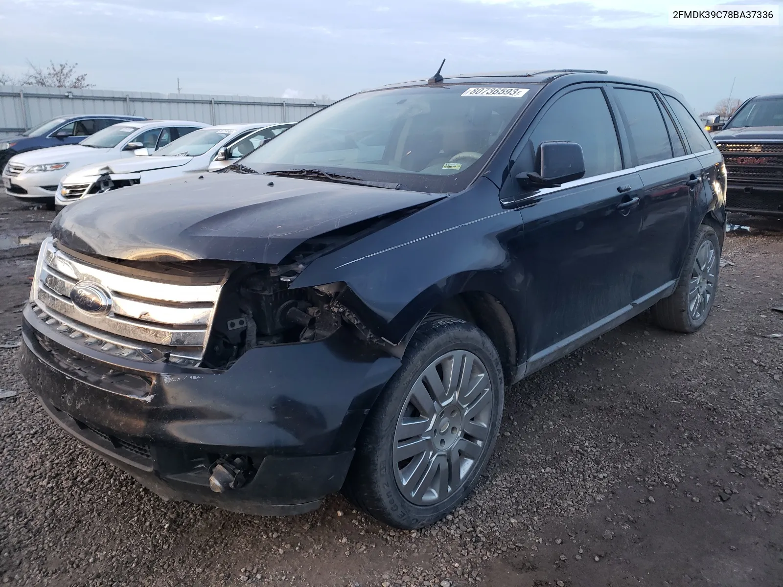 2008 Ford Edge Limited VIN: 2FMDK39C78BA37336 Lot: 80736593