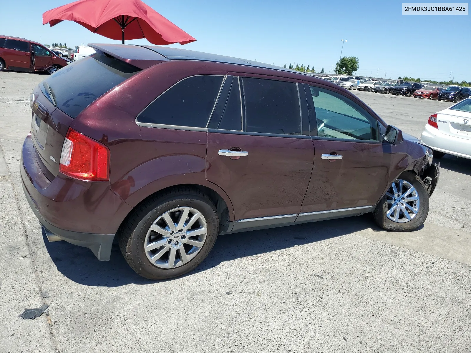 2011 Ford Edge Sel VIN: 2FMDK3JC1BBA61425 Lot: 61352294