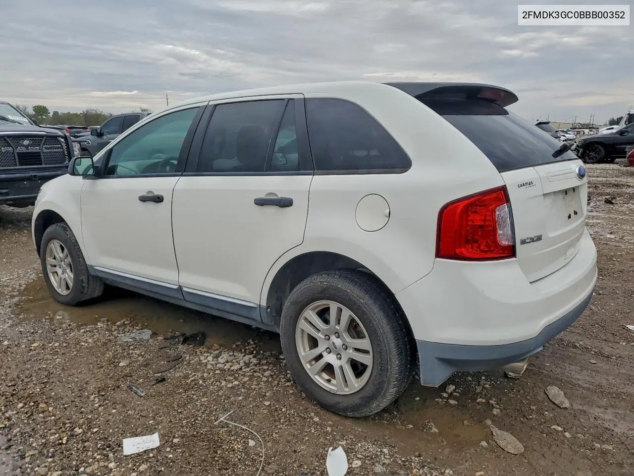 2FMDK3GC0BBB00352 2011 Ford Edge Se