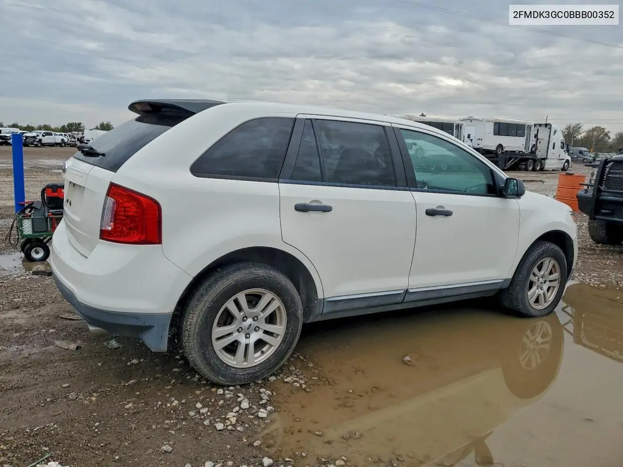 2FMDK3GC0BBB00352 2011 Ford Edge Se