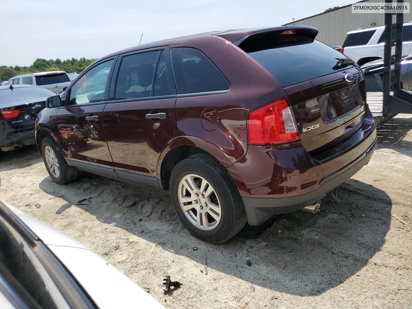 2012 Ford Edge Se VIN: 2FMDK3GC4CBA10915 Lot: 62587654