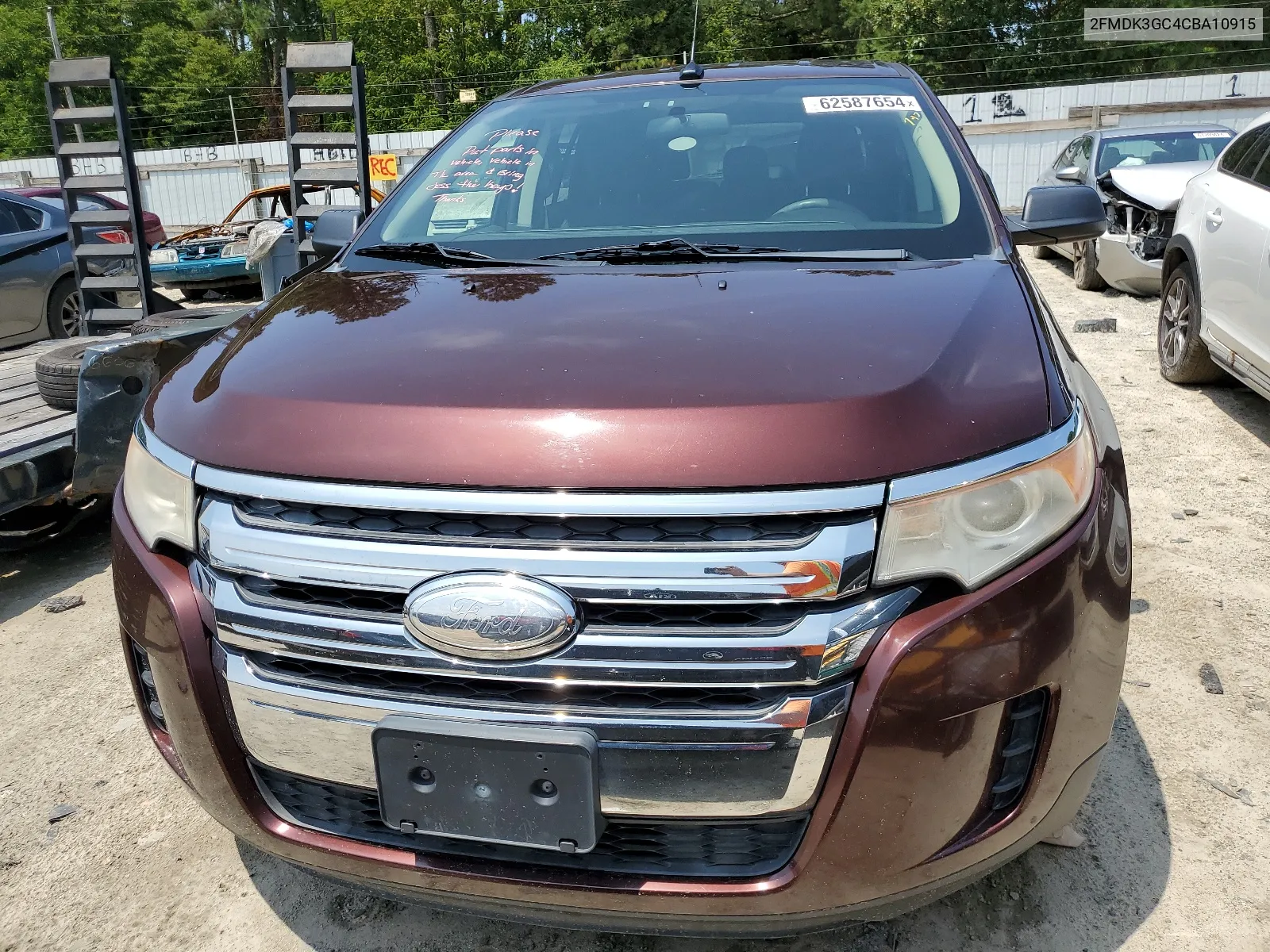 2012 Ford Edge Se VIN: 2FMDK3GC4CBA10915 Lot: 62587654