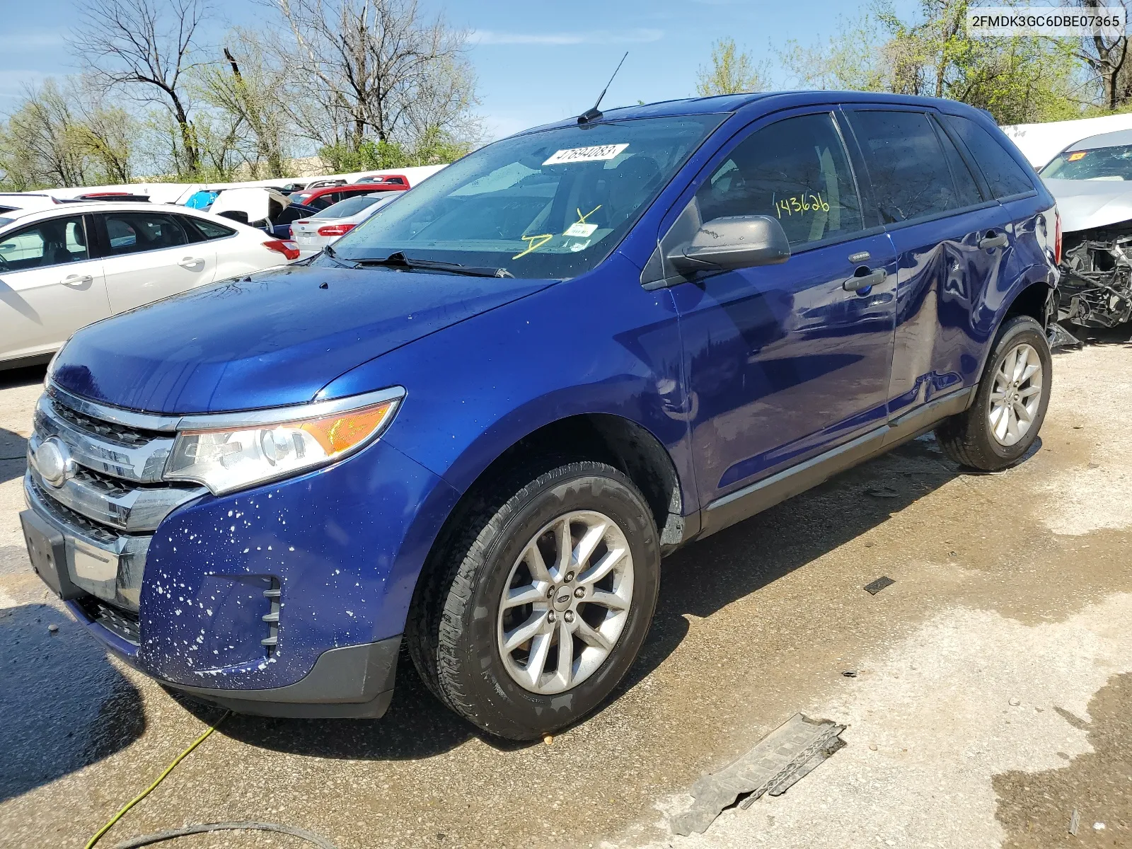 2013 Ford Edge Se VIN: 2FMDK3GC6DBE07365 Lot: 47694083