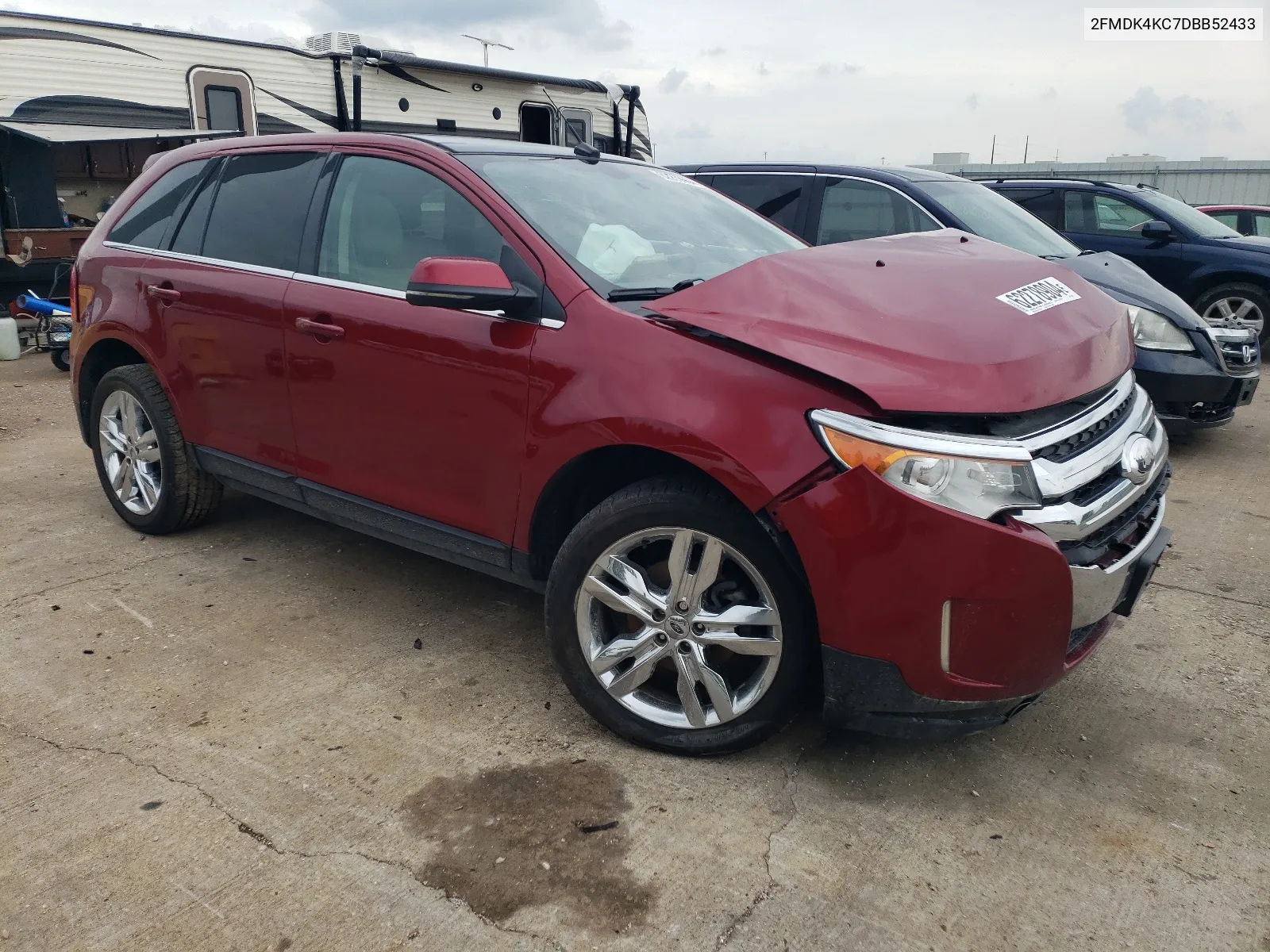 2013 Ford Edge Limited VIN: 2FMDK4KC7DBB52433 Lot: 62278904