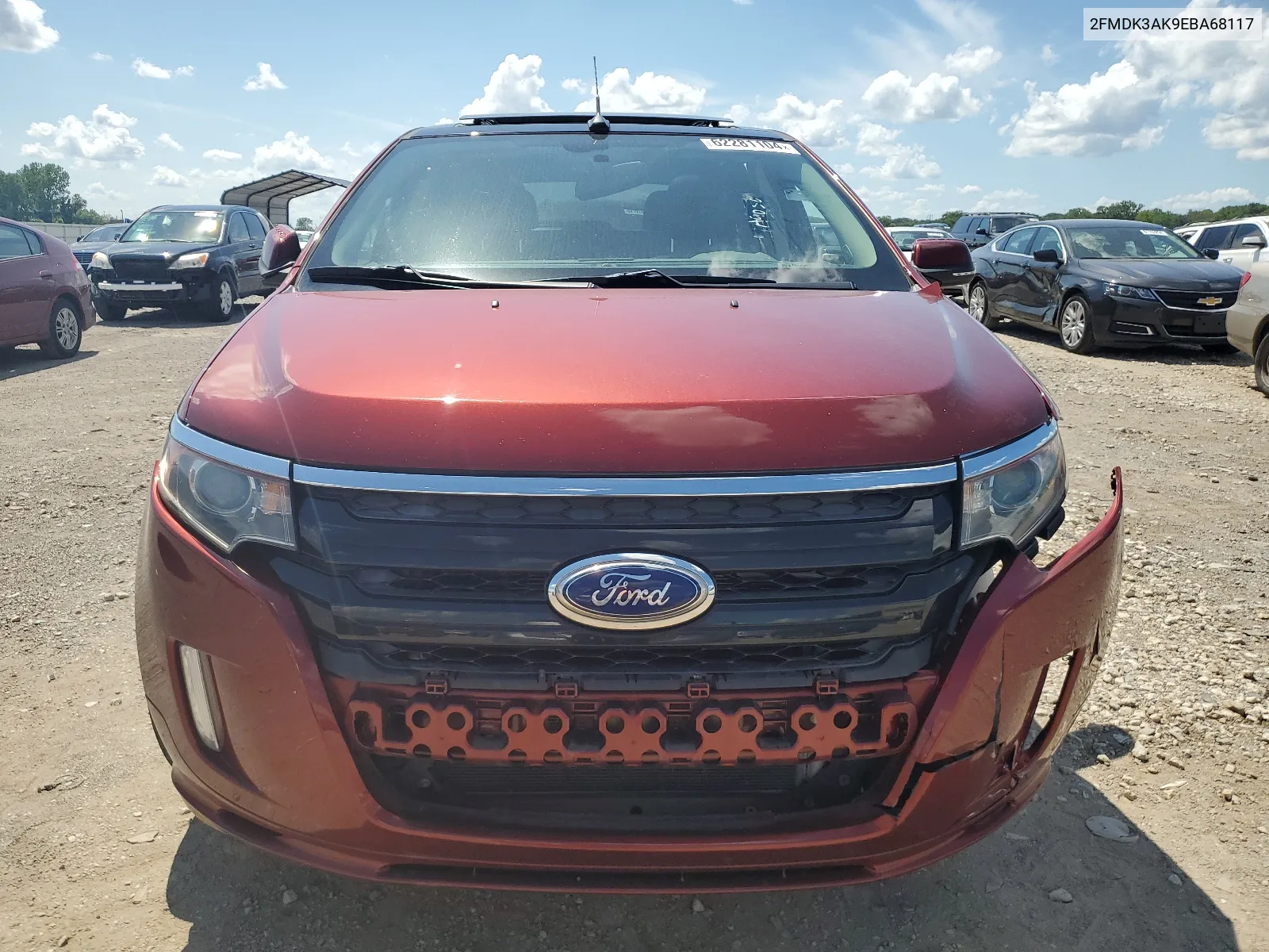 2014 Ford Edge Sport VIN: 2FMDK3AK9EBA68117 Lot: 62281104