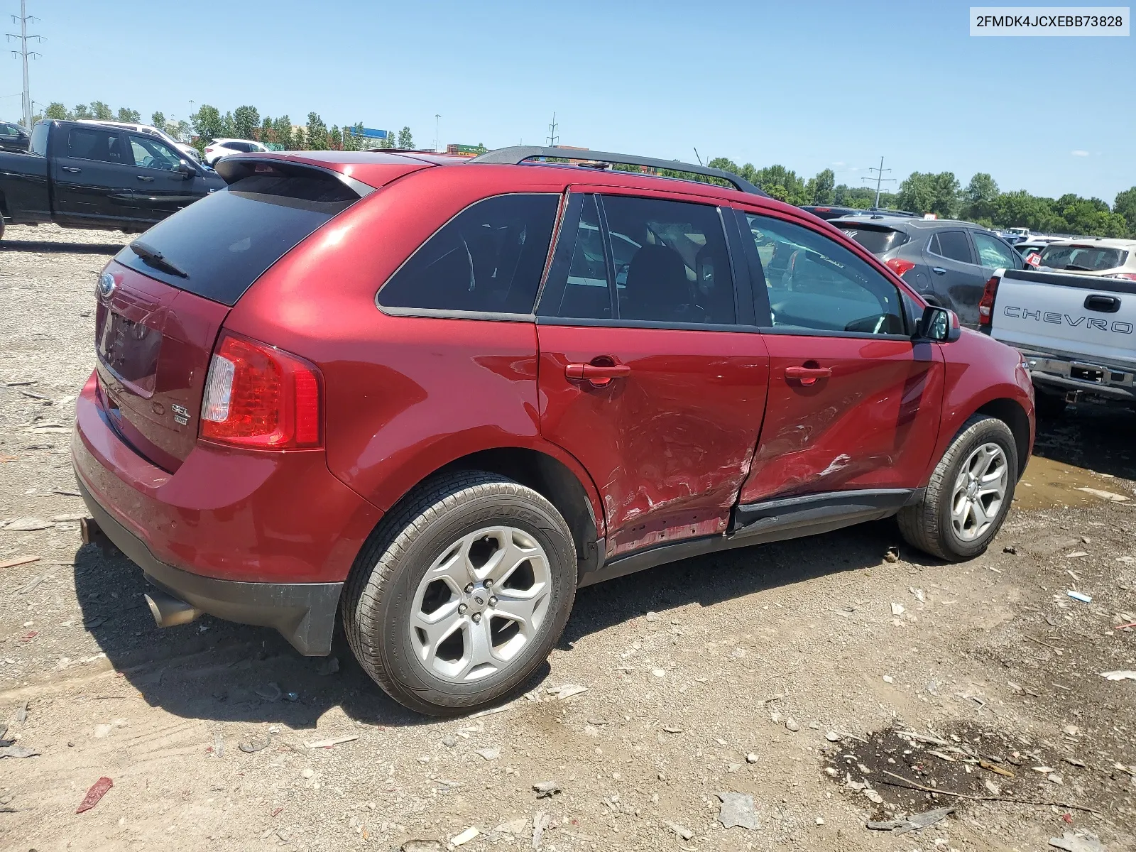 2014 Ford Edge Sel VIN: 2FMDK4JCXEBB73828 Lot: 63512894