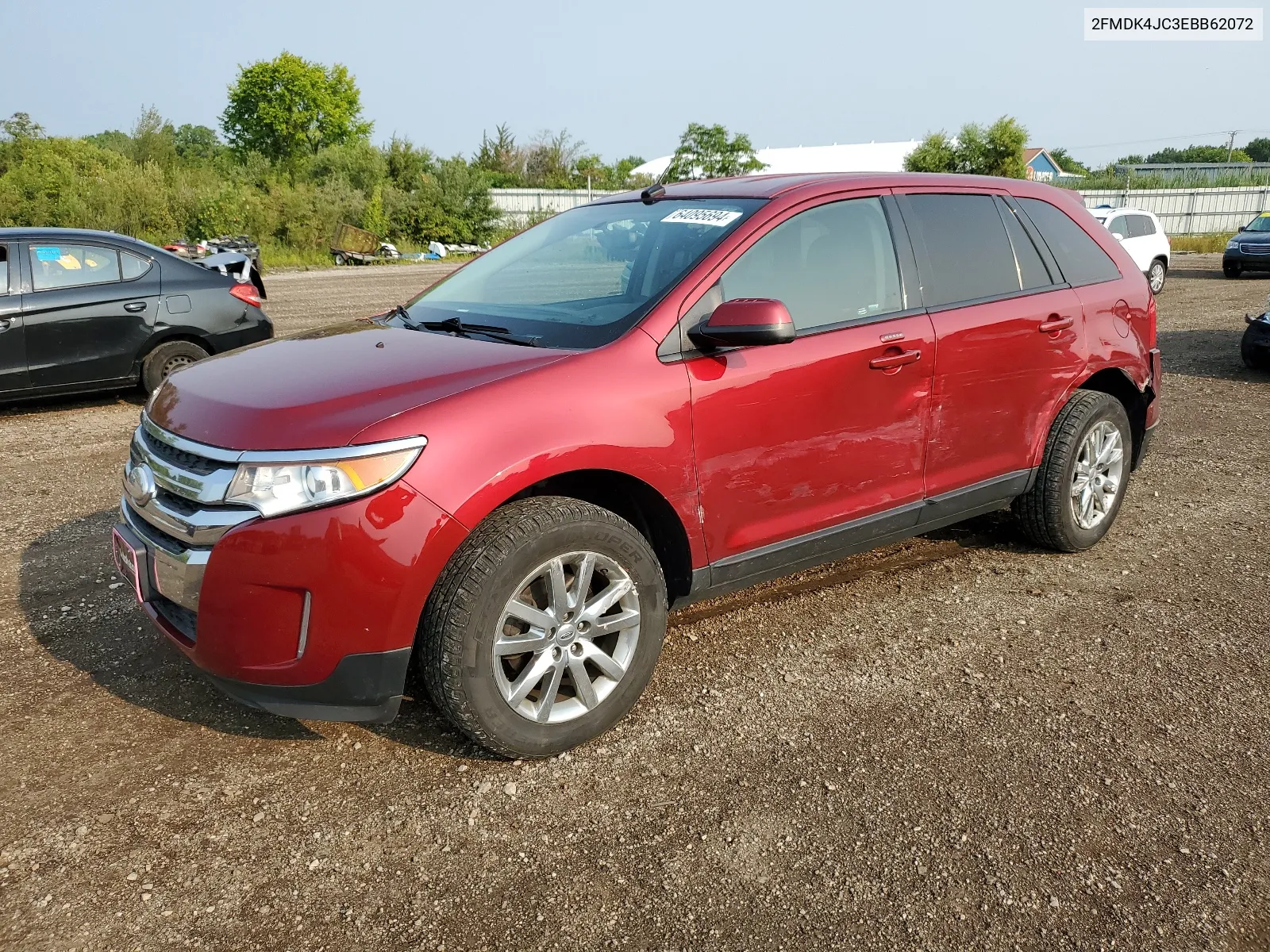 2014 Ford Edge Sel VIN: 2FMDK4JC3EBB62072 Lot: 64095694