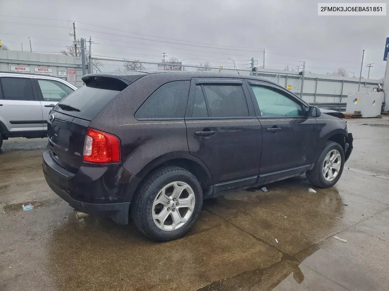 2FMDK3JC6EBA51851 2014 Ford Edge Sel