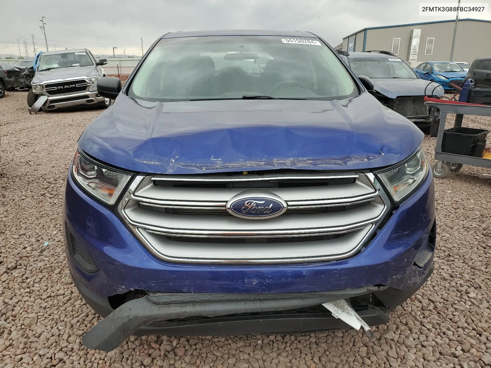 2015 Ford Edge Se VIN: 2FMTK3G88FBC34927 Lot: 55150284