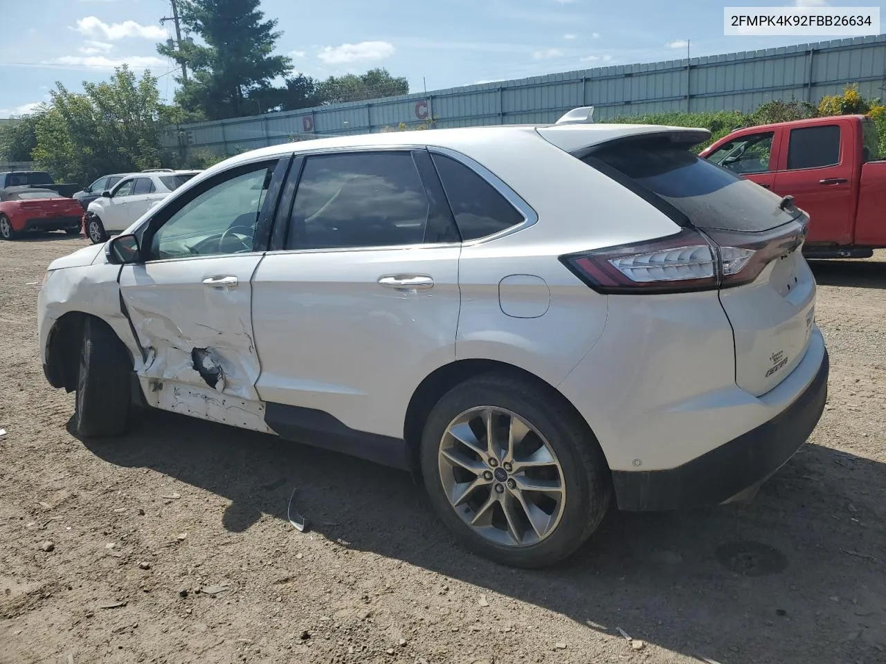 2015 Ford Edge Titanium VIN: 2FMPK4K92FBB26634 Lot: 70285704