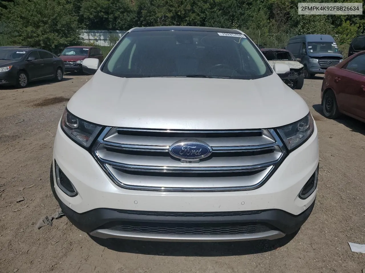 2015 Ford Edge Titanium VIN: 2FMPK4K92FBB26634 Lot: 70285704