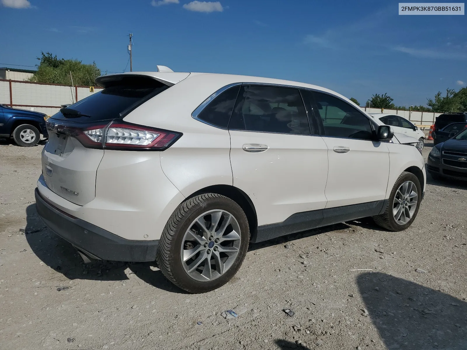 2016 Ford Edge Titanium VIN: 2FMPK3K87GBB51631 Lot: 63255804