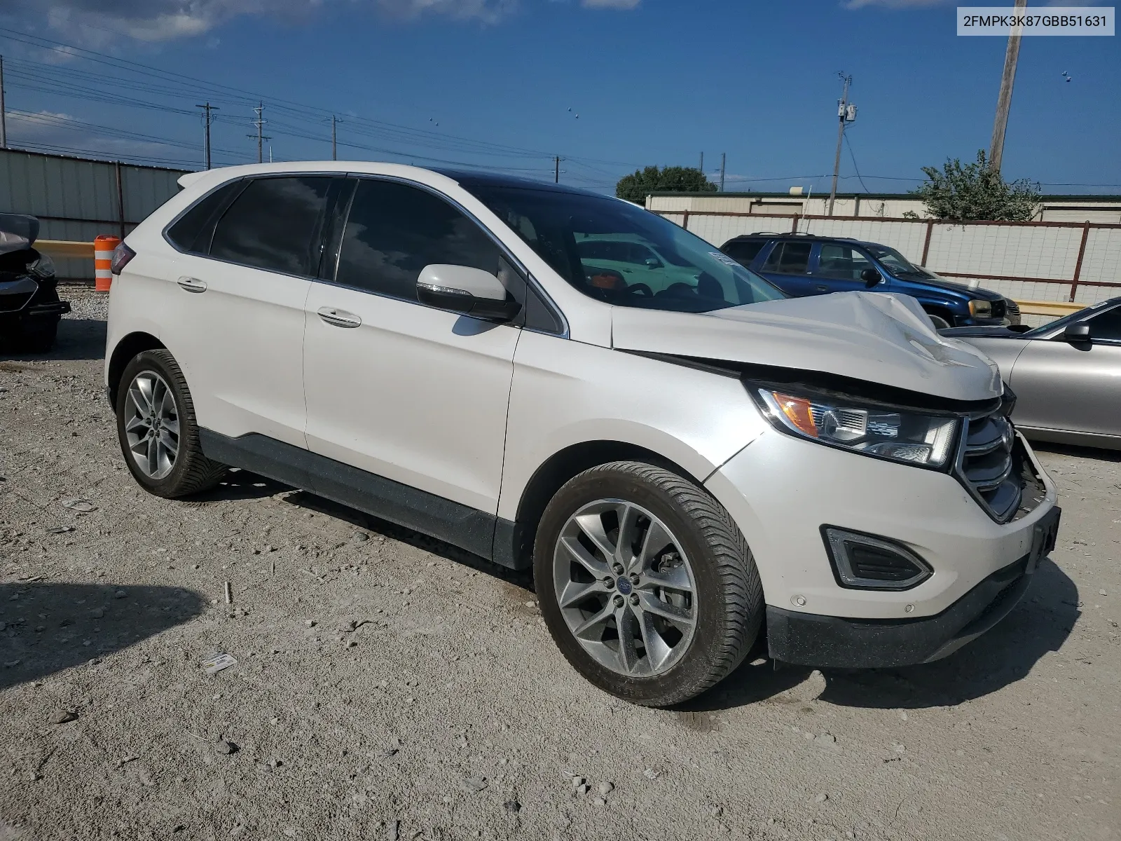 2016 Ford Edge Titanium VIN: 2FMPK3K87GBB51631 Lot: 63255804