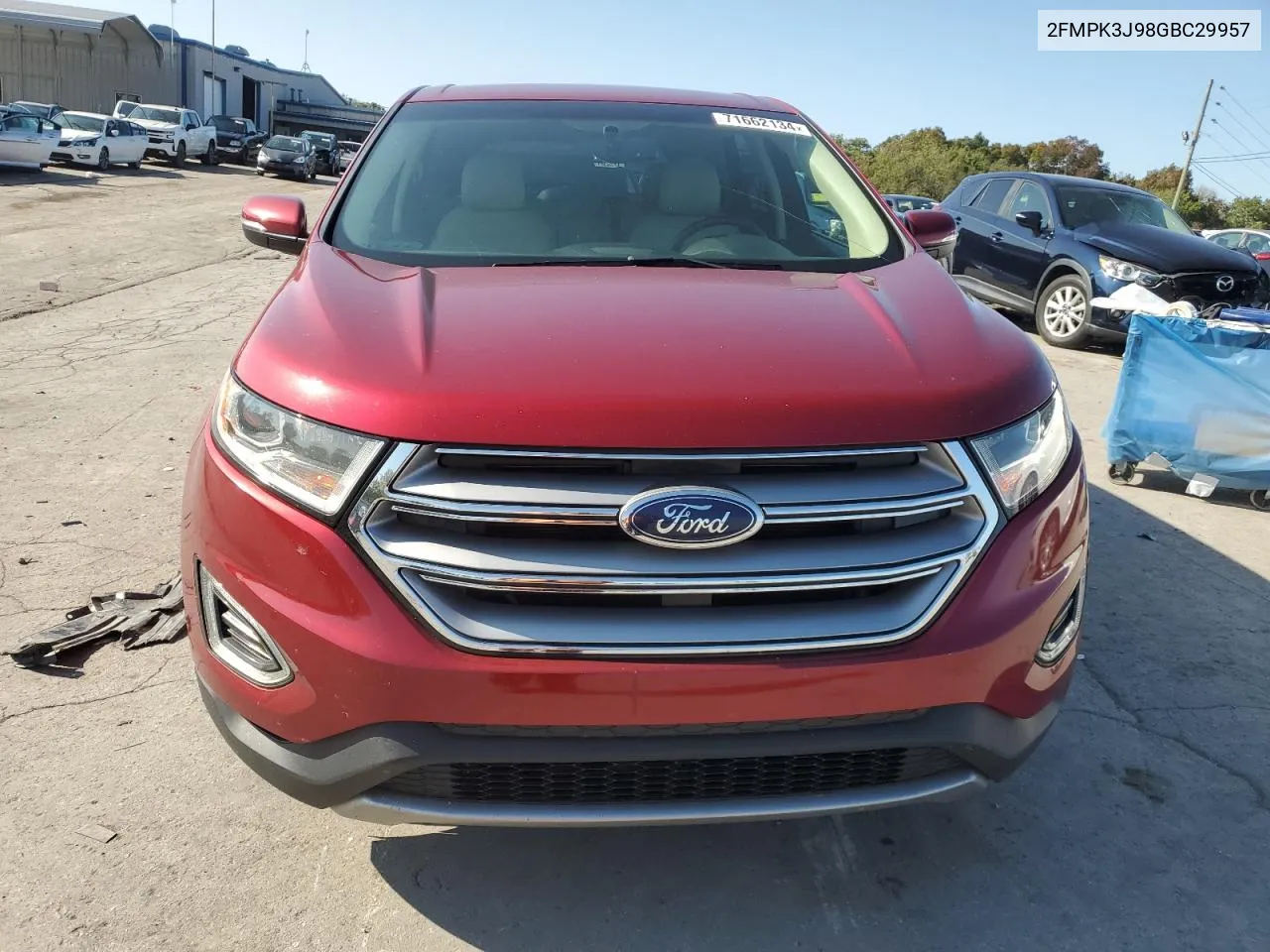 2016 Ford Edge Sel VIN: 2FMPK3J98GBC29957 Lot: 71662134