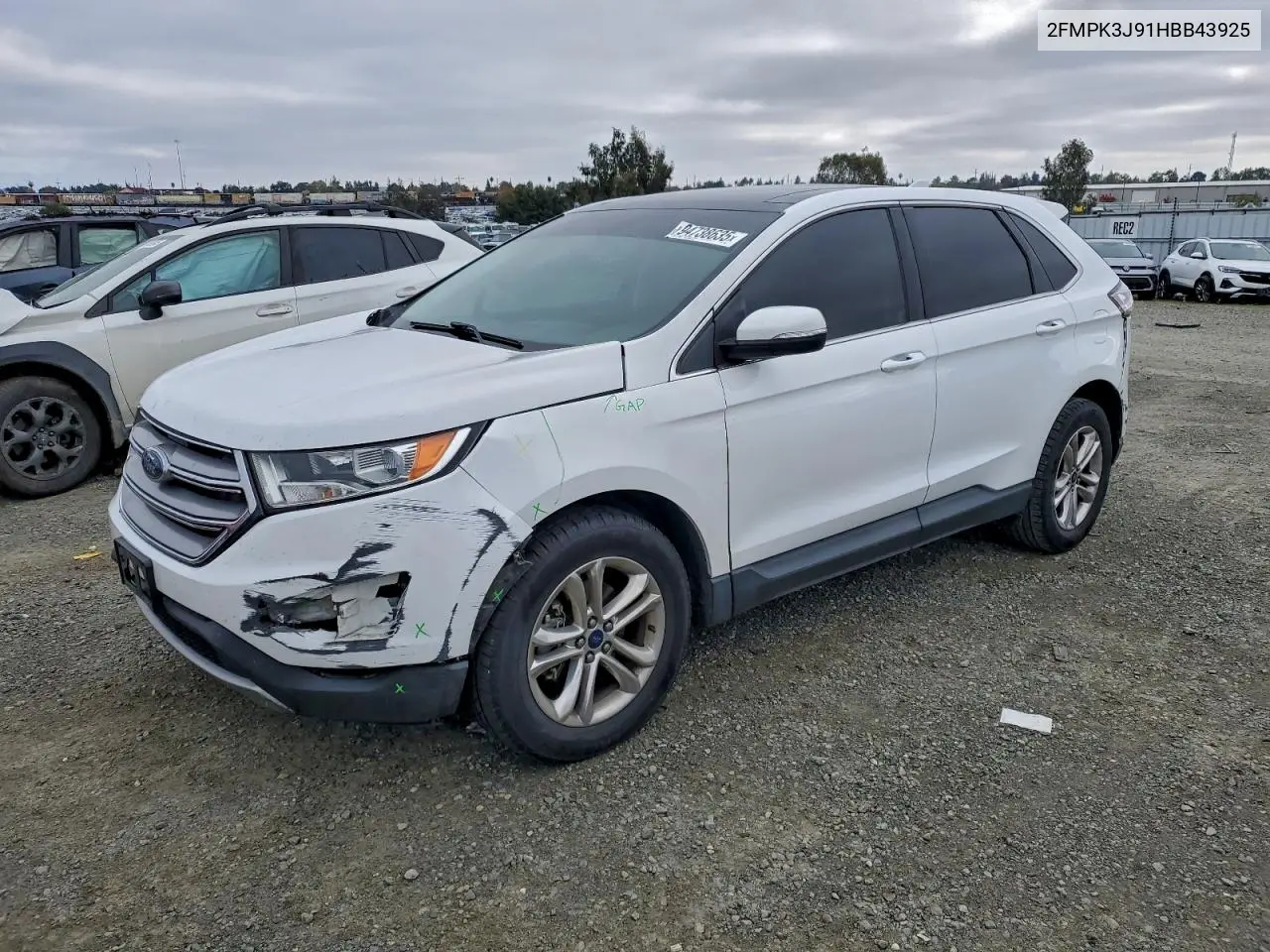 2FMPK3J91HBB43925 2017 Ford Edge Sel