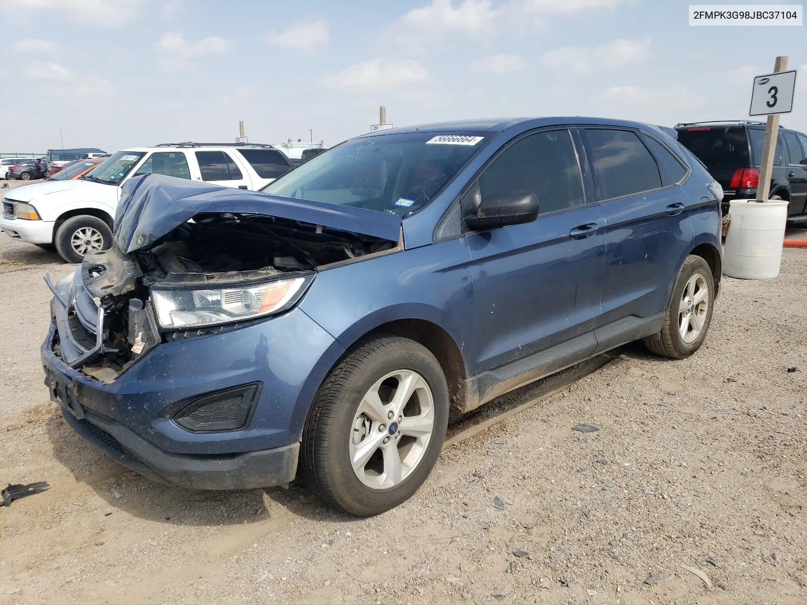 2018 Ford Edge Se VIN: 2FMPK3G98JBC37104 Lot: 56666664