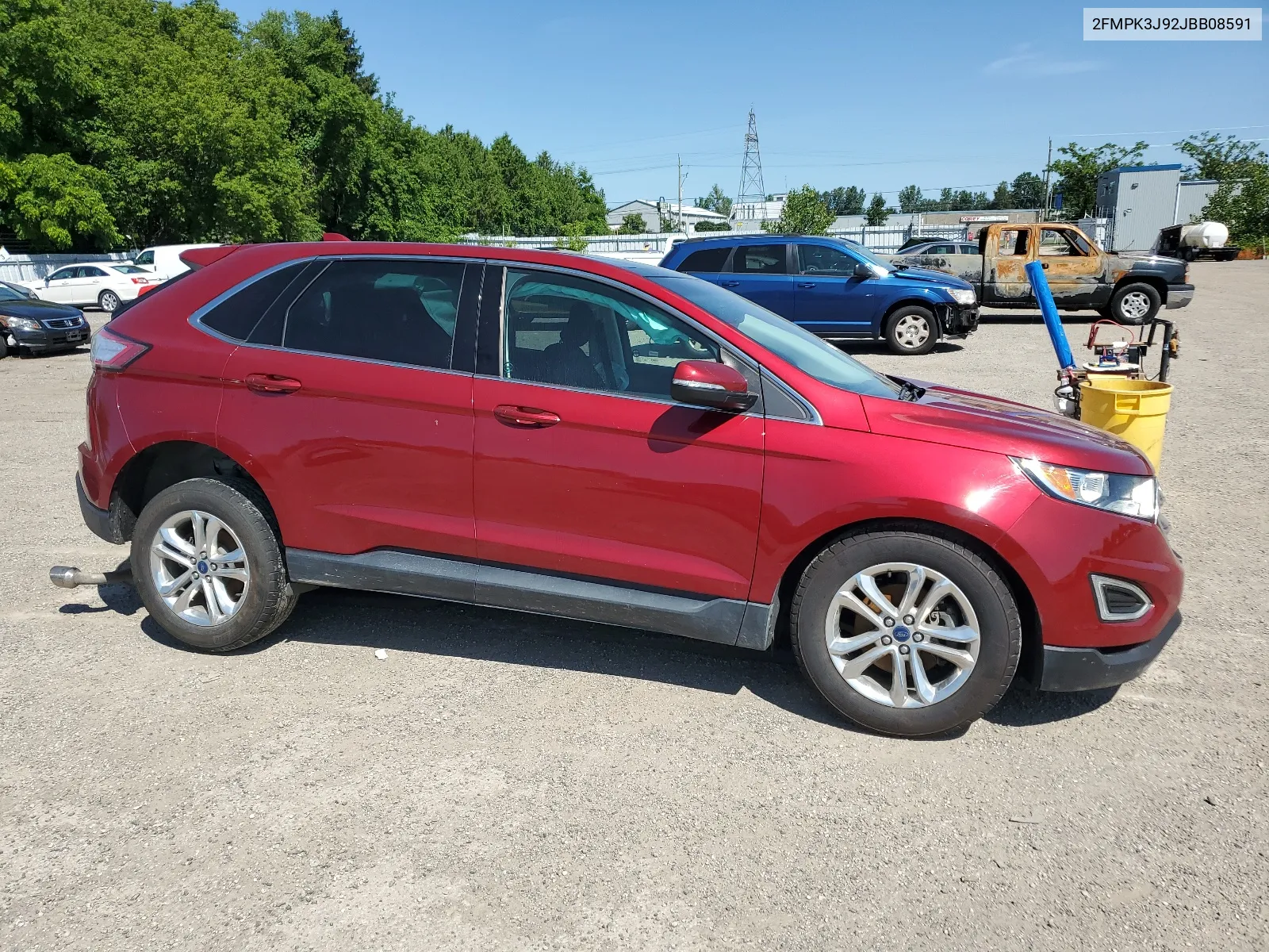 2018 Ford Edge Sel VIN: 2FMPK3J92JBB08591 Lot: 63436694