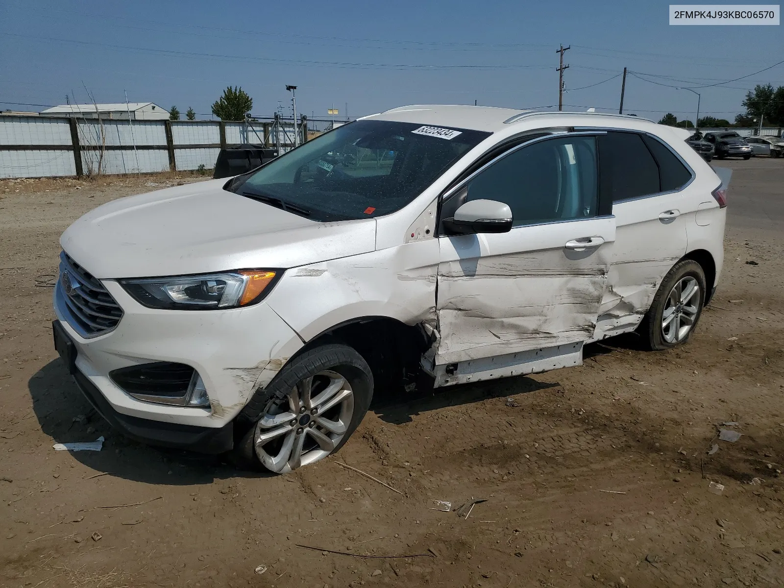 2019 Ford Edge Sel VIN: 2FMPK4J93KBC06570 Lot: 63223434