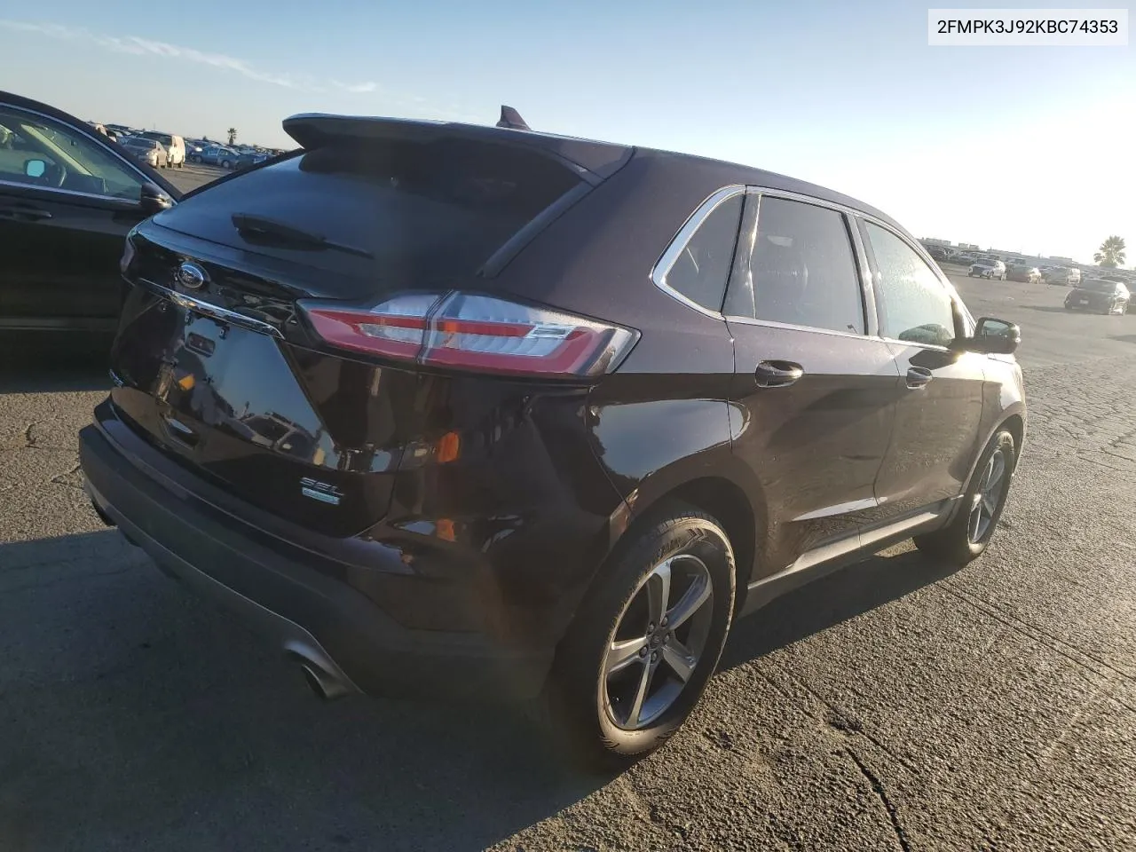 2019 Ford Edge Sel VIN: 2FMPK3J92KBC74353 Lot: 71439364