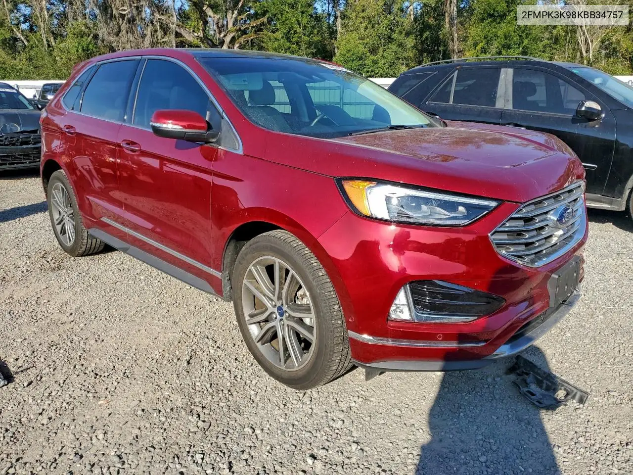 2FMPK3K98KBB34757 2019 Ford Edge Titanium