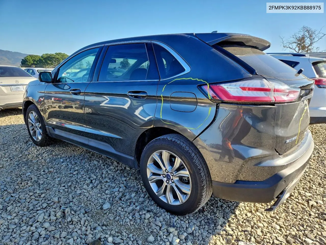 2FMPK3K92KBB88975 2019 Ford Edge Titanium