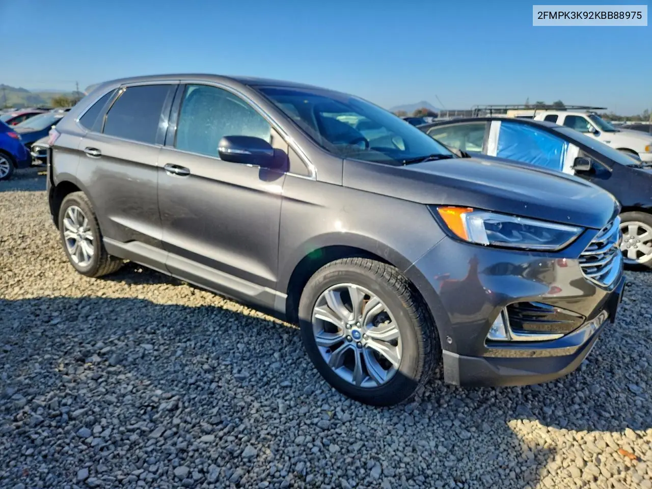 2FMPK3K92KBB88975 2019 Ford Edge Titanium
