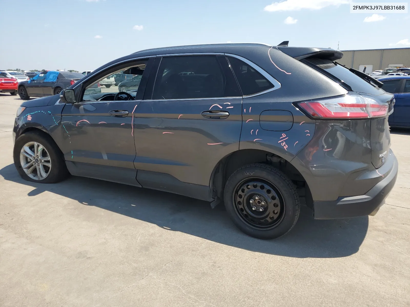 2020 Ford Edge Sel VIN: 2FMPK3J97LBB31688 Lot: 62944434