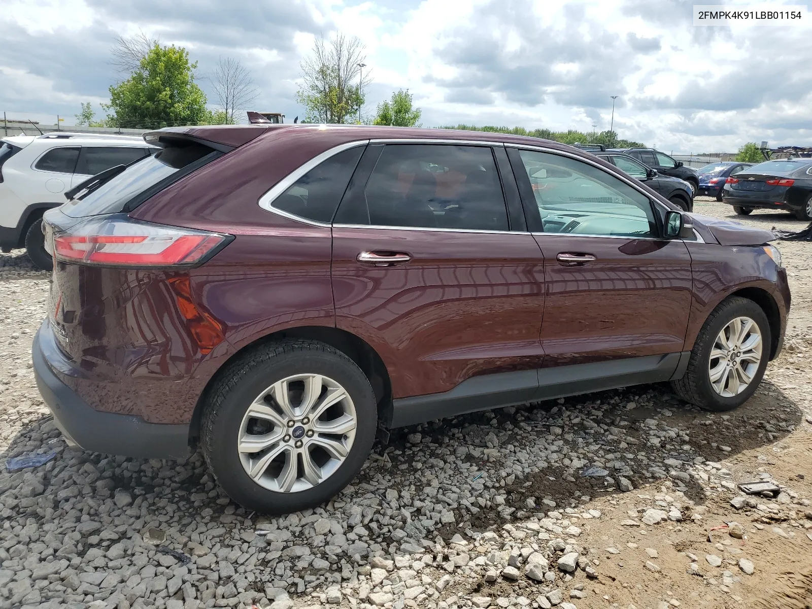 2020 Ford Edge Titanium VIN: 2FMPK4K91LBB01154 Lot: 63634804