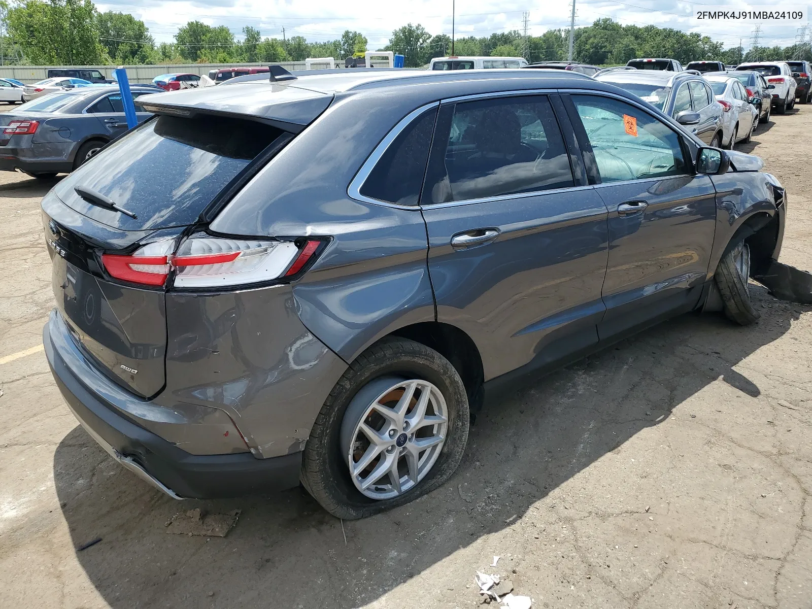 2021 Ford Edge Sel VIN: 2FMPK4J91MBA24109 Lot: 63100564