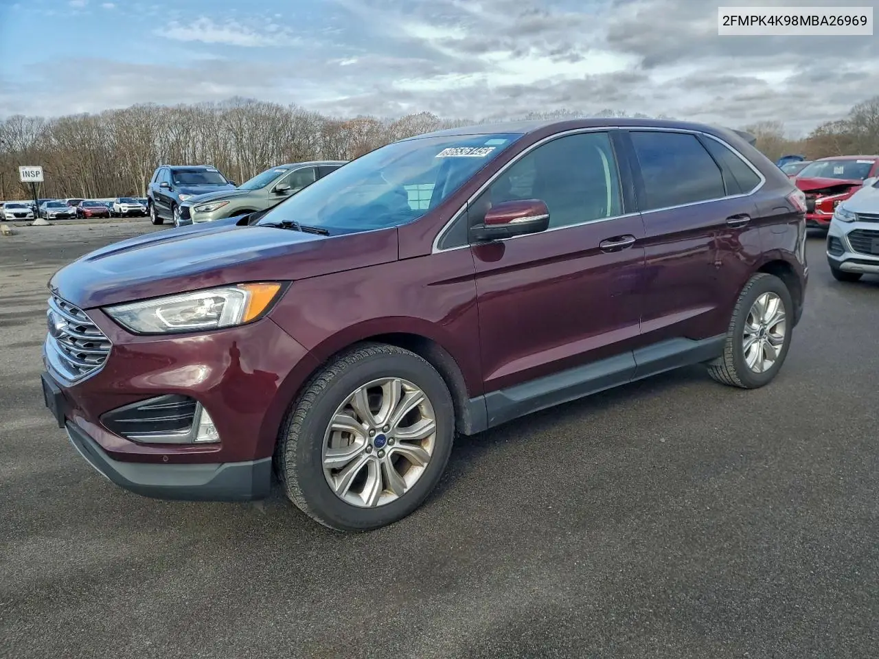 2FMPK4K98MBA26969 2021 Ford Edge Titanium
