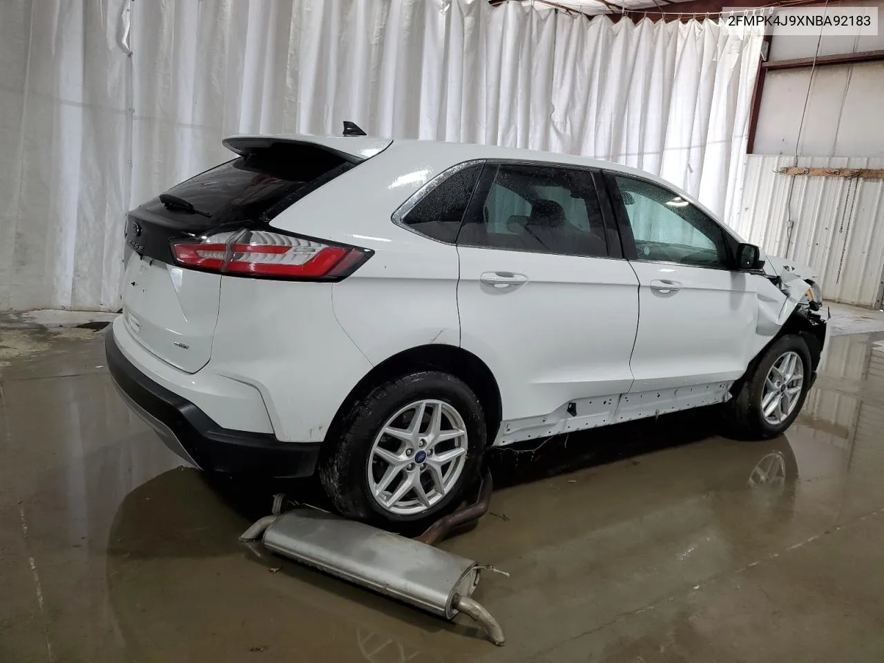 2022 Ford Edge Sel VIN: 2FMPK4J9XNBA92183 Lot: 59333114