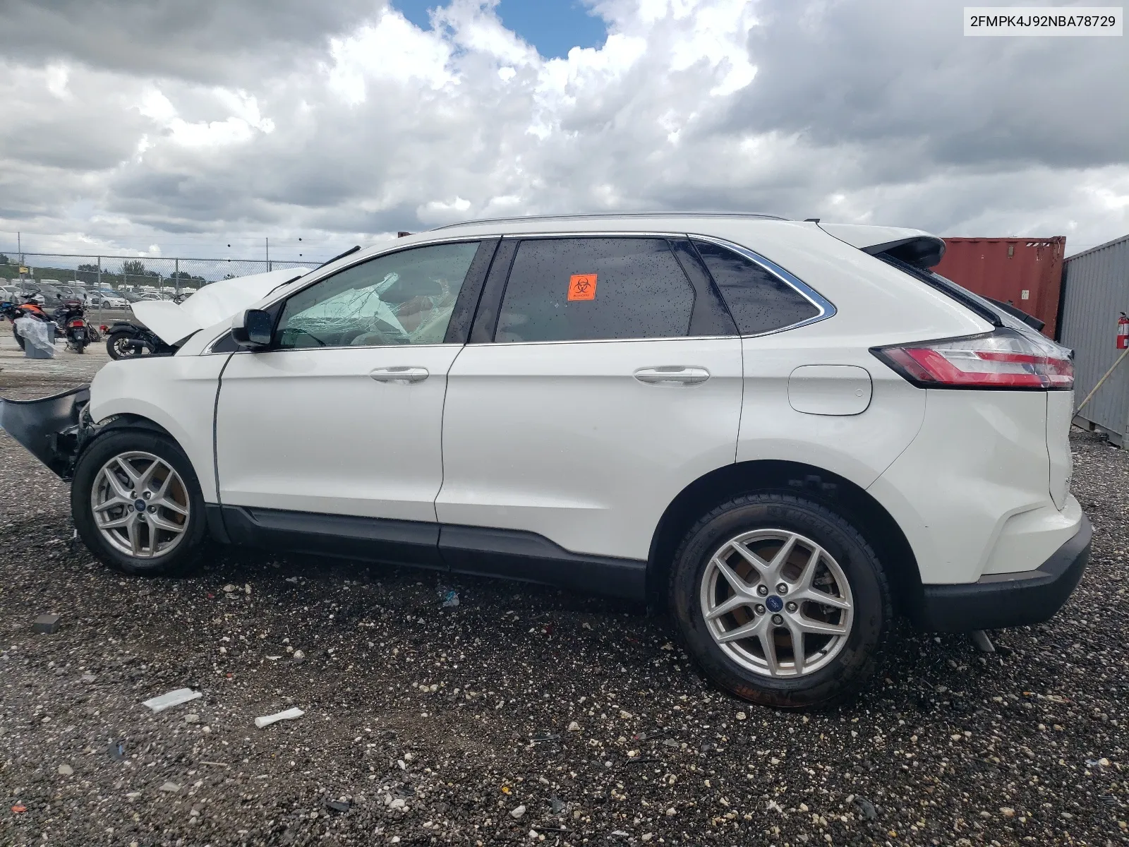 2022 Ford Edge Sel VIN: 2FMPK4J92NBA78729 Lot: 59949924