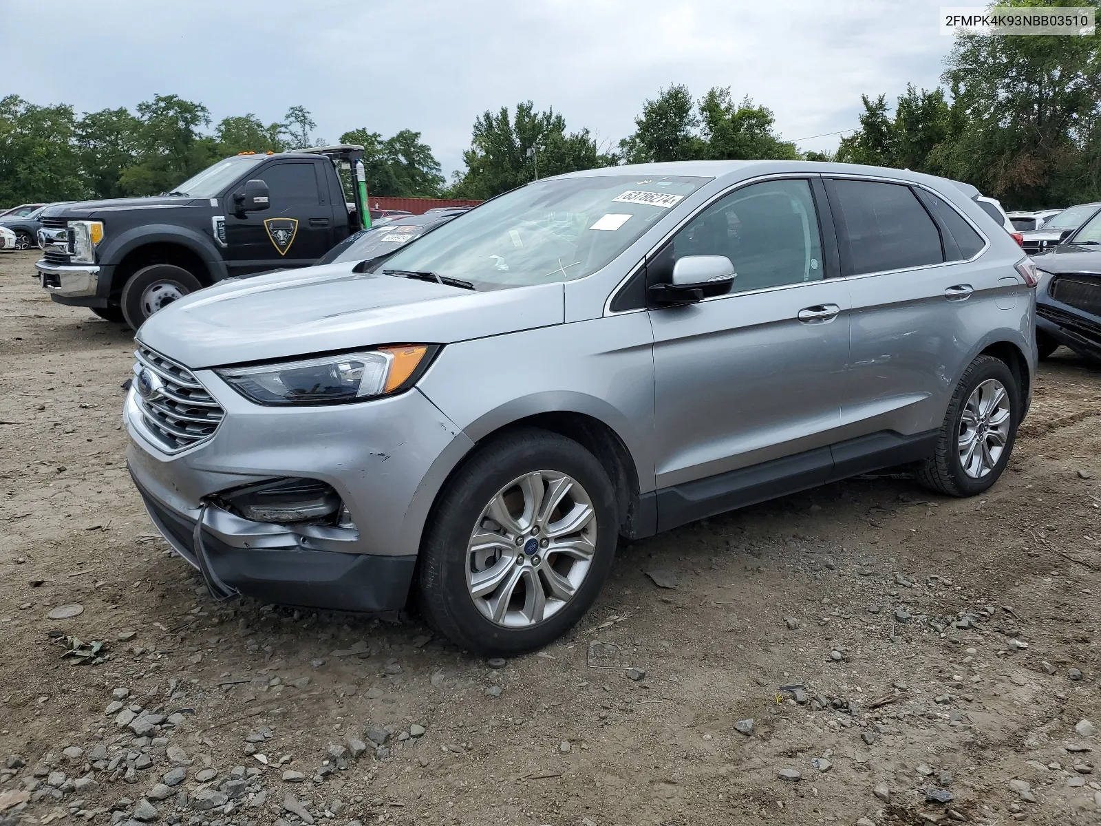 2022 Ford Edge Titanium VIN: 2FMPK4K93NBB03510 Lot: 63786274