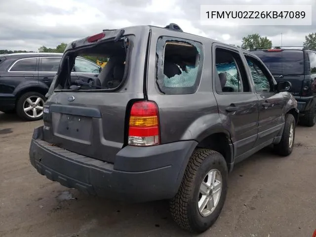 1FMYU02Z26KB47089 2006 Ford Escape Xls