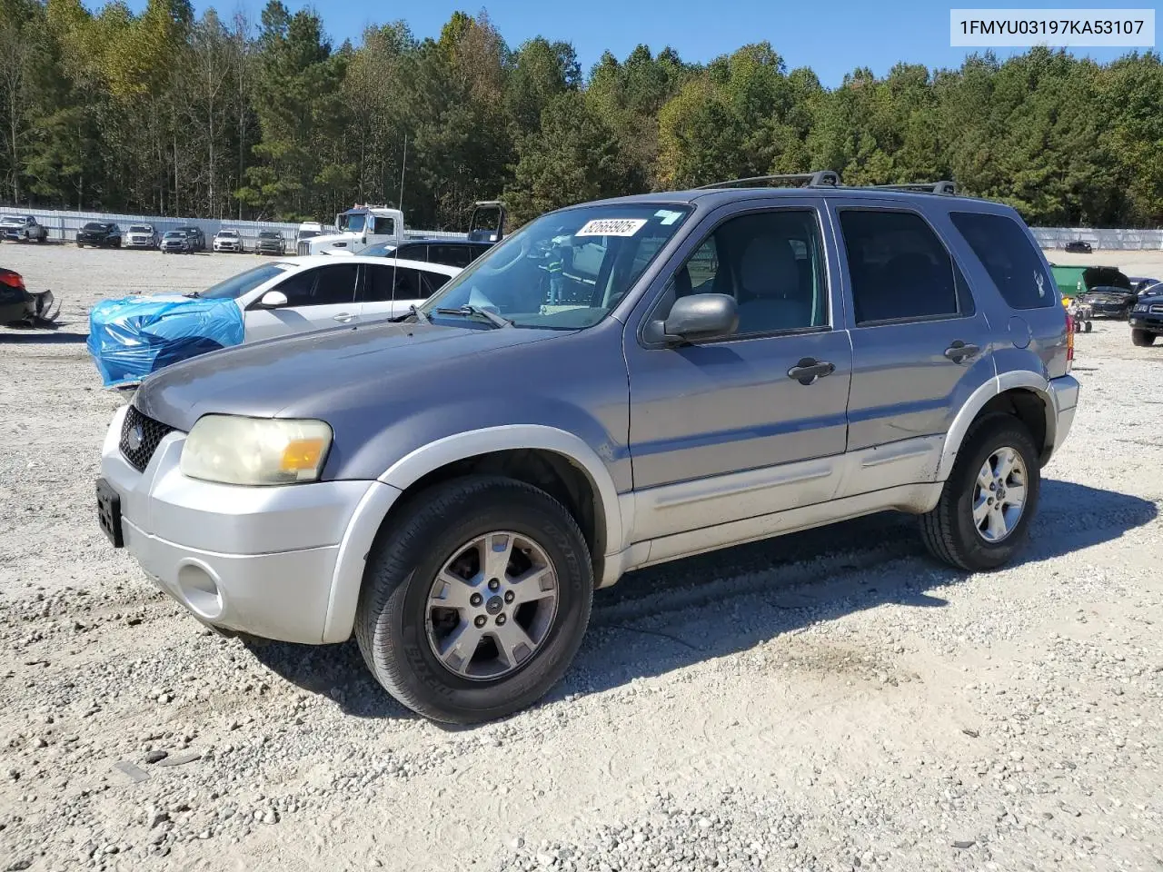 1FMYU03197KA53107 2007 Ford Escape Xlt