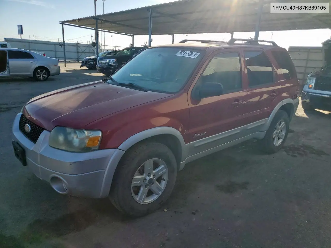 1FMCU49H87KB89105 2007 Ford Escape Hev