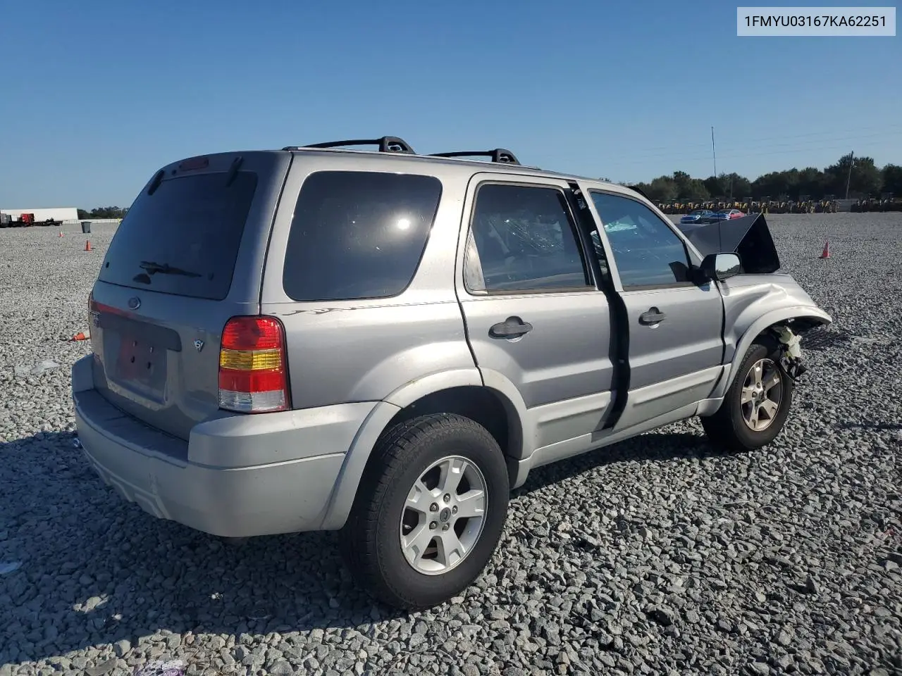 1FMYU03167KA62251 2007 Ford Escape Xlt