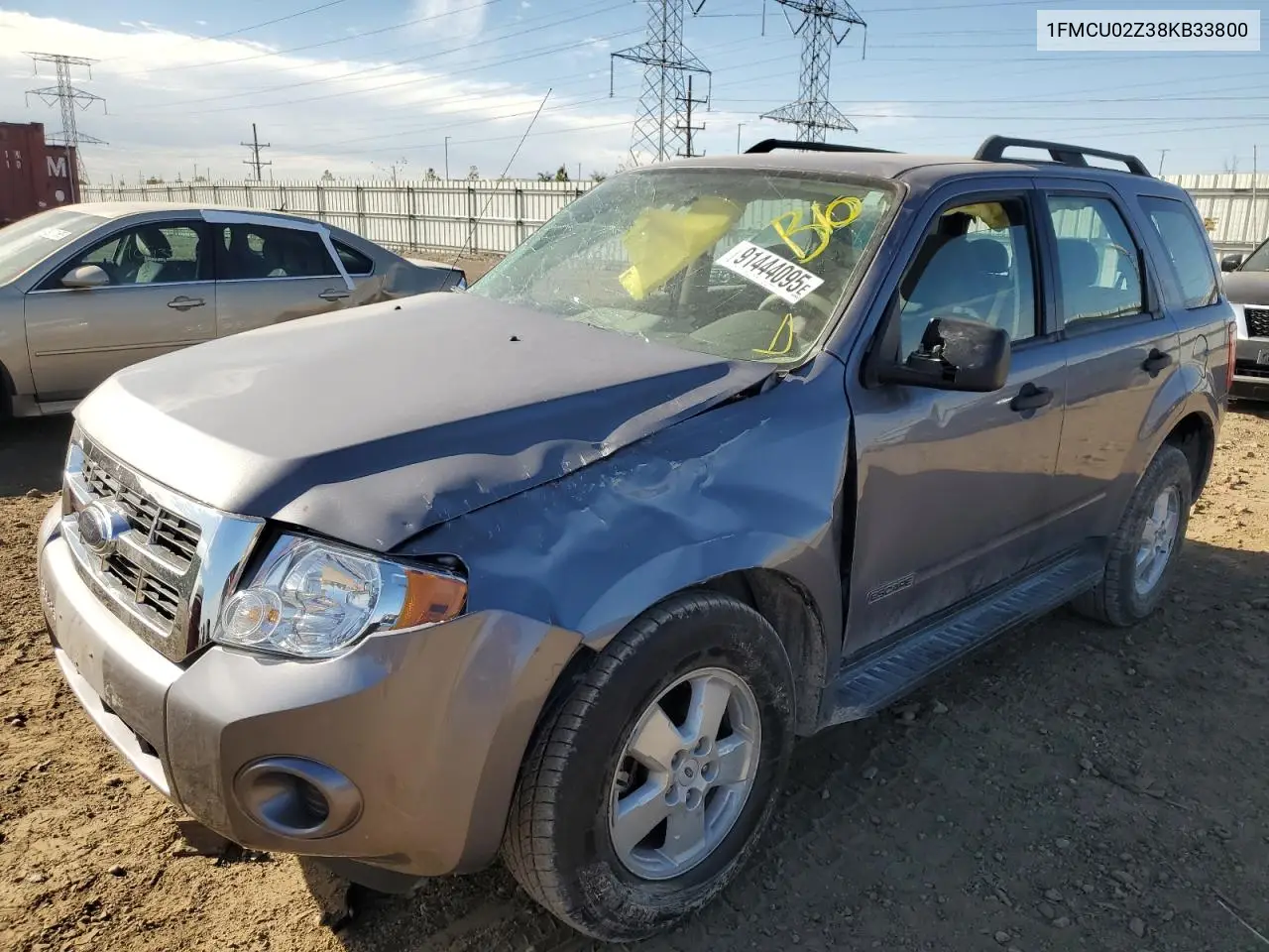 1FMCU02Z38KB33800 2008 Ford Escape Xls