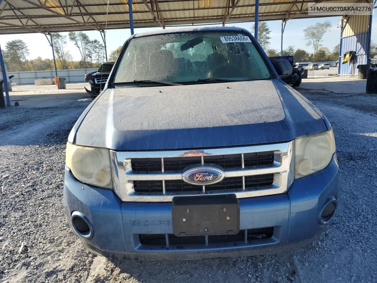 1FMCU0C70AKA42776 2010 Ford Escape Xls