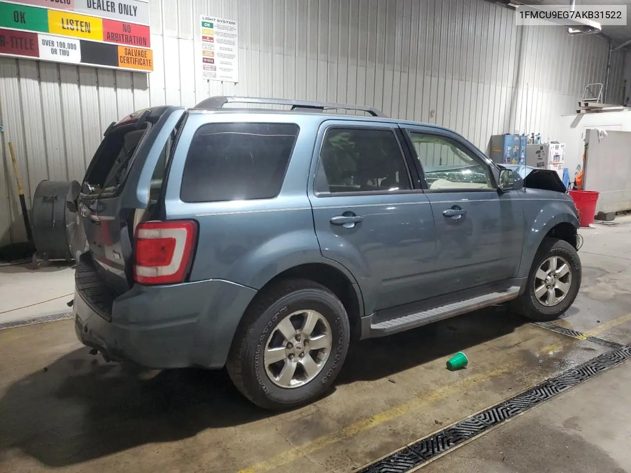 1FMCU9EG7AKB31522 2010 Ford Escape Limited