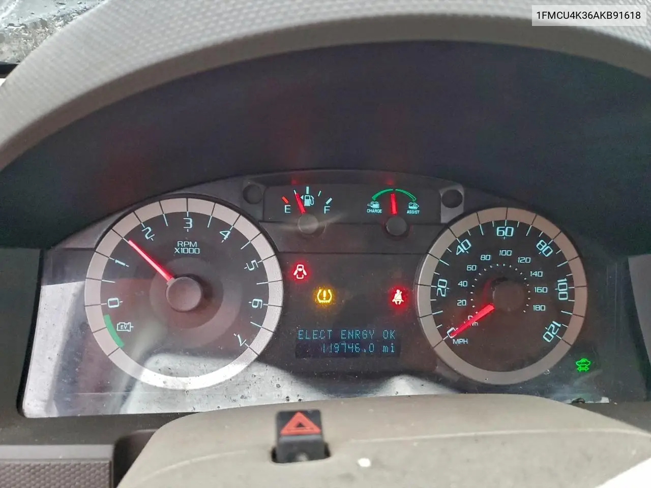 1FMCU4K36AKB91618 2010 Ford Escape Hybrid