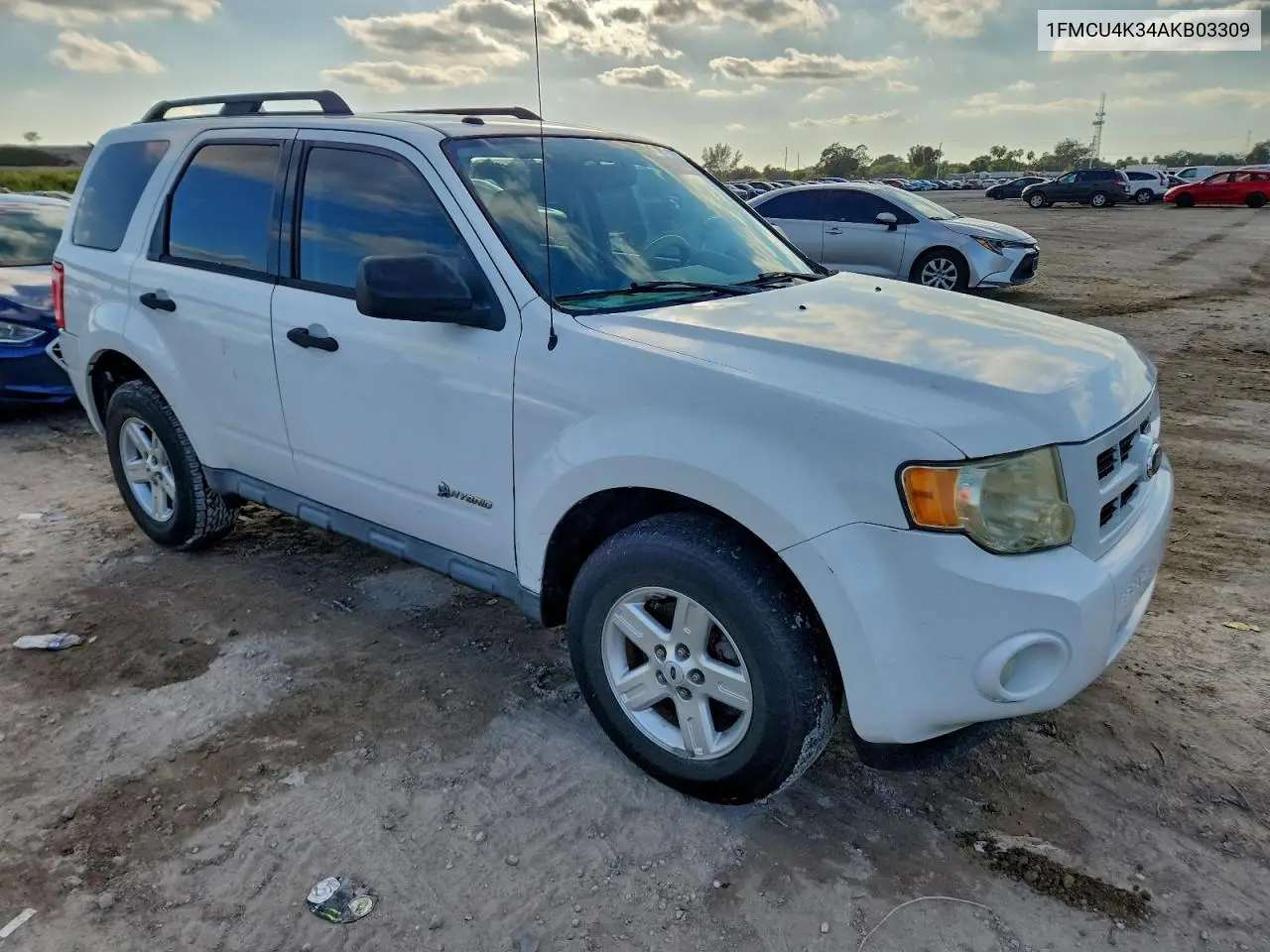 1FMCU4K34AKB03309 2010 Ford Escape Hybrid