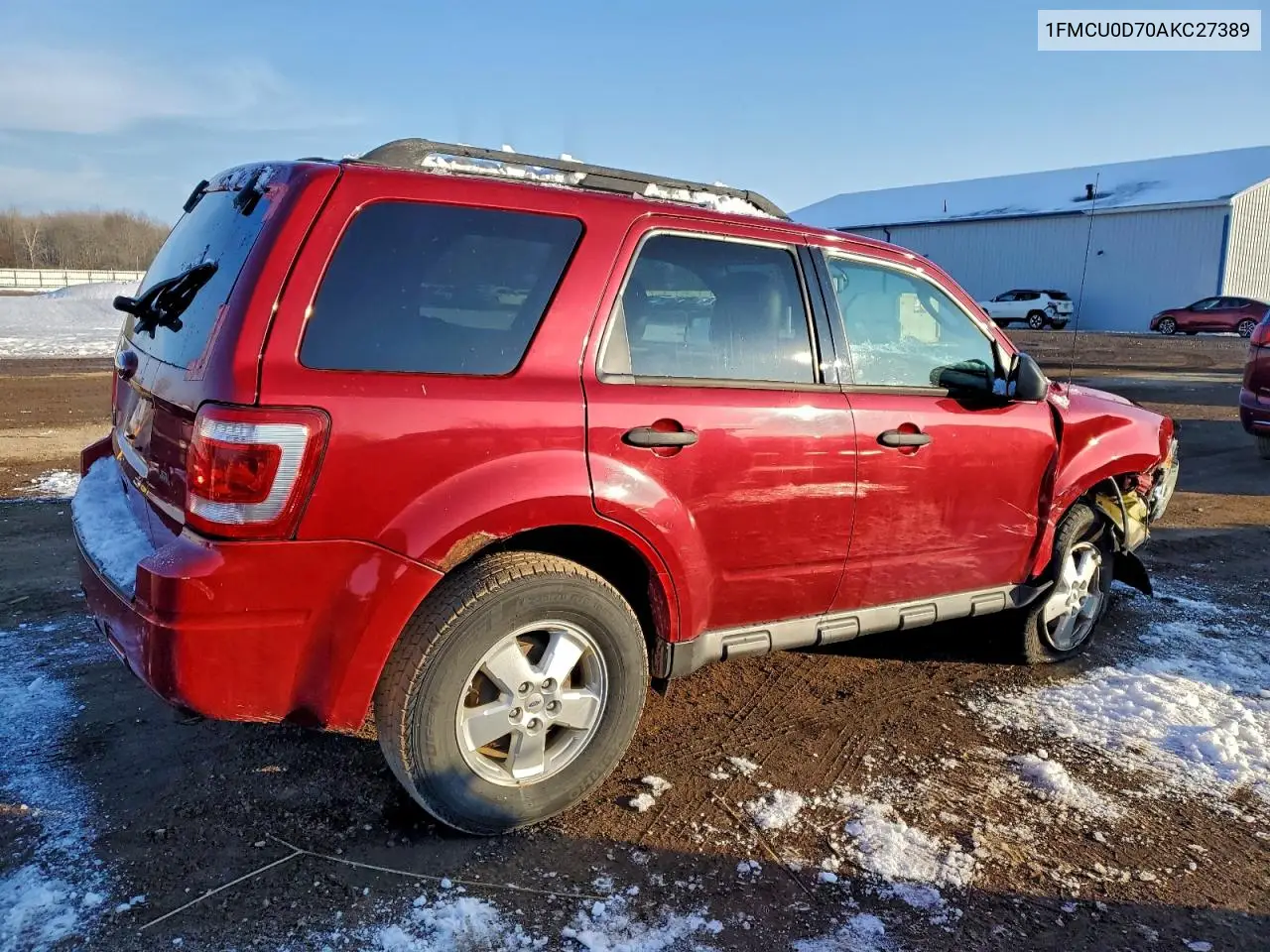 1FMCU0D70AKC27389 2010 Ford Escape Xlt