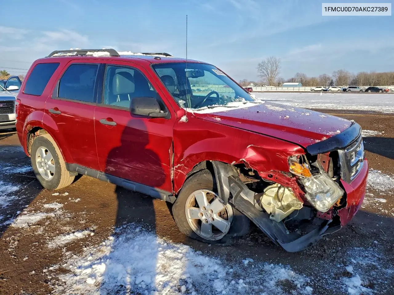 1FMCU0D70AKC27389 2010 Ford Escape Xlt