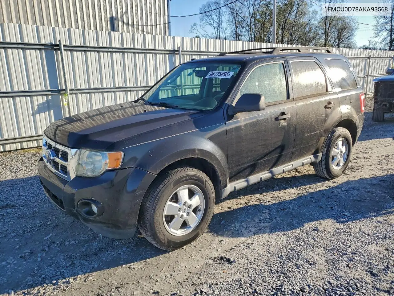 1FMCU0D78AKA93568 2010 Ford Escape Xlt